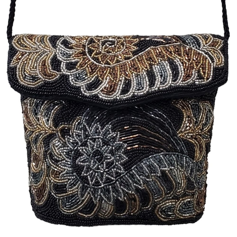 EXQUISITELY STUNNING Fully Beaded Crossbody Bag